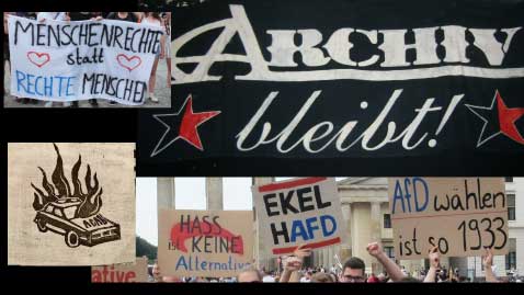 Trag deine Stimme in die Welt – Patches, Plakate, Transpis