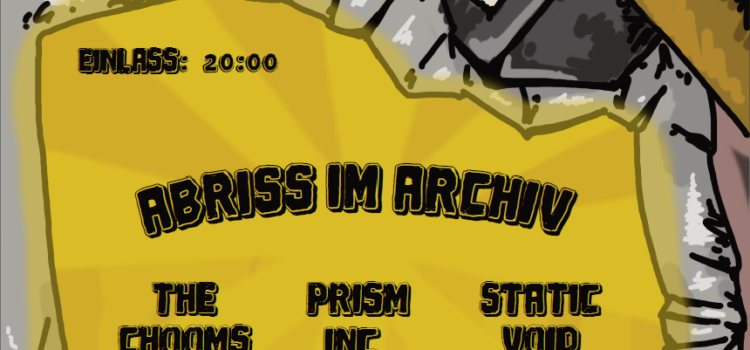 Veranstaltungsplakat Abriss im Archiv