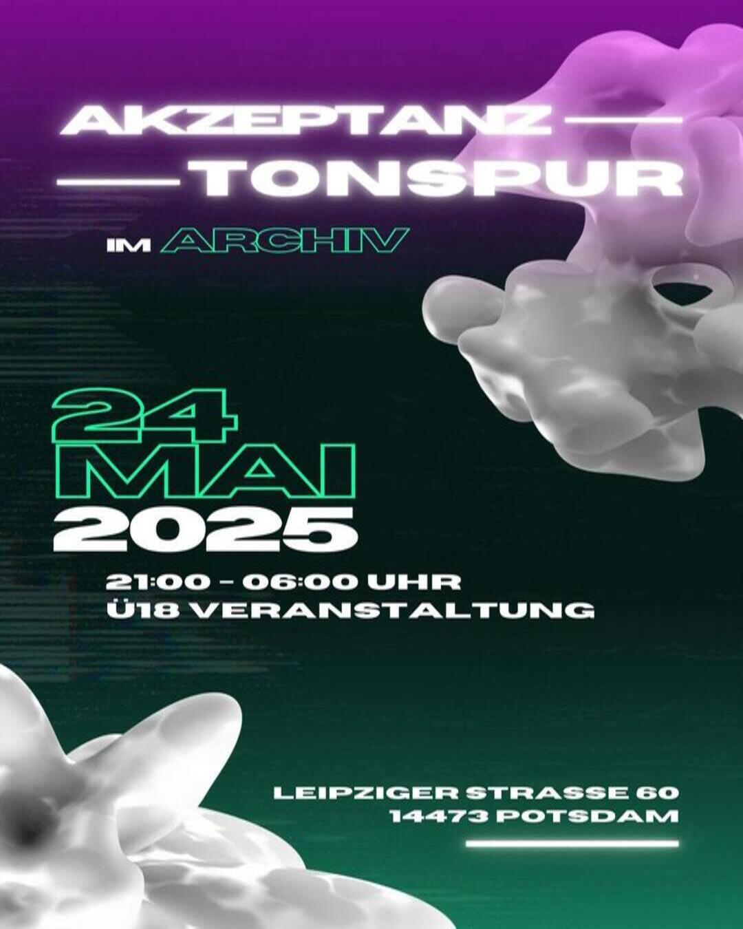 Plakat Tonspur und Akzeptanz 24.5