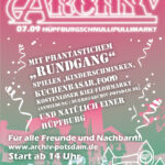 Plakat für Hüpfburgschnullipullimarkt 2025