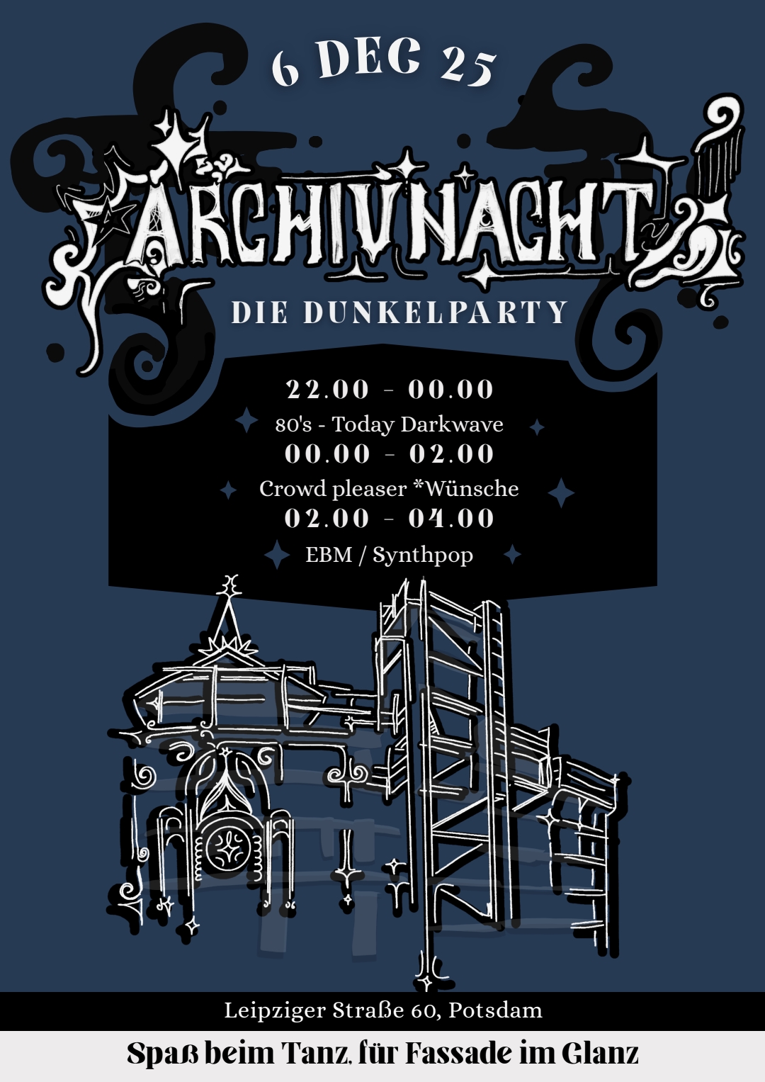 Plakat ArchivNacht die Dunkelparty