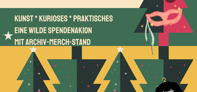 SoliAuktionPlakat, grafische Bäume und Objekte