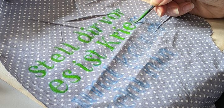 Ein Patch das bemalt wird